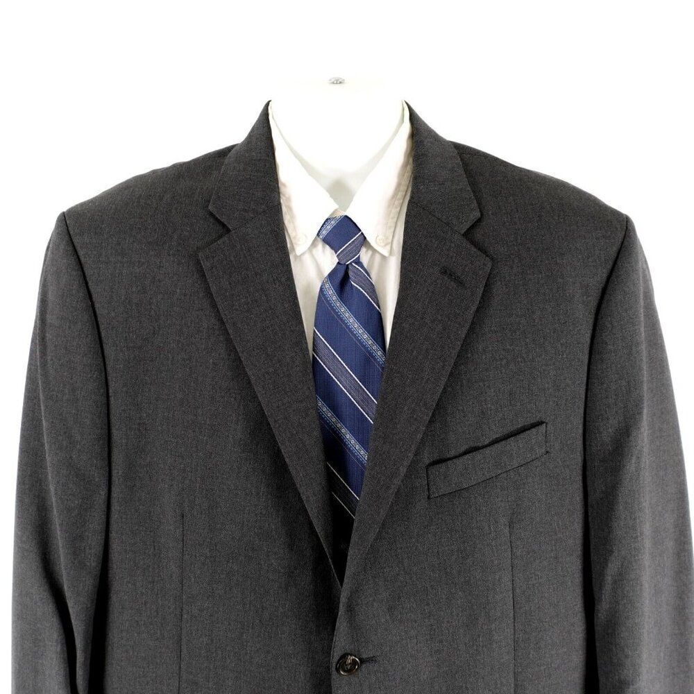 Lauren Ralph Lauren Wool Gray 2 Button Blazer 44L Portly Tagged 46R
